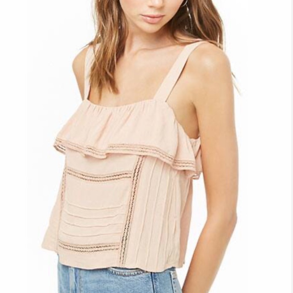 Pintucked Flounce Top